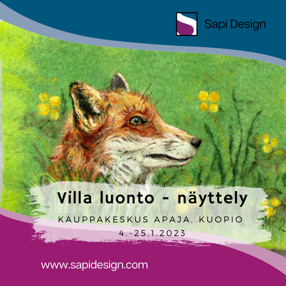 Villa luonto -näyttely 4.-25.1.2023 Kauppakeskus Apajassa Kuopiossa